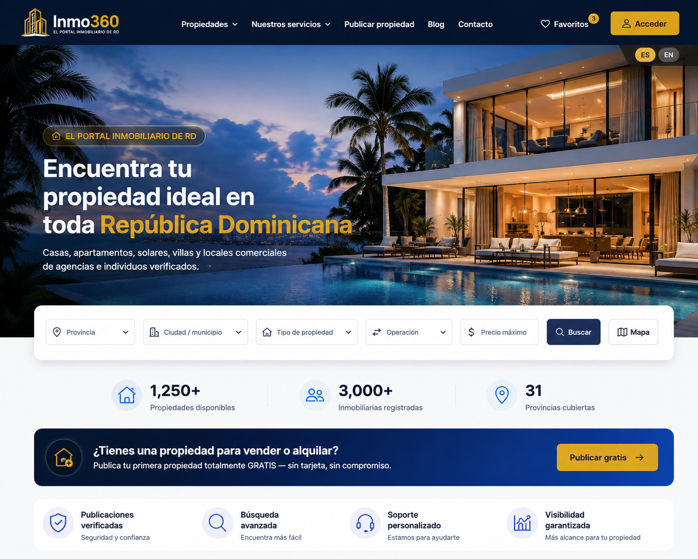 Inmo360 - portal y plataforma inmobiliaria